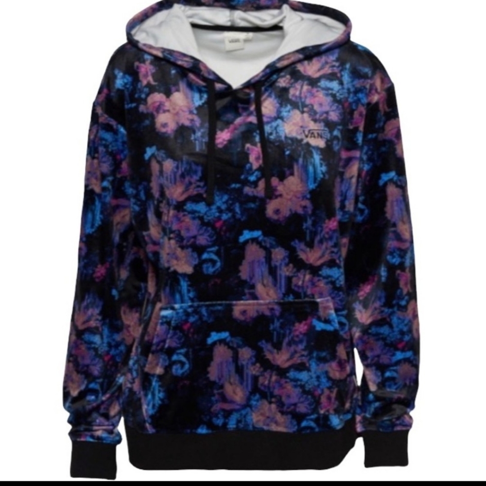 Floral Print Women's Hoodie - Picture 3 of 12